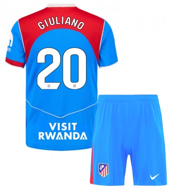 Atletico Madrid Giuliano Simeone #20 Tredje Kläder Barn 2025-26 Kortärmad (+ Korta byxor)